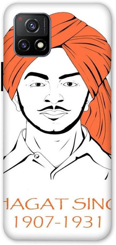 LUCKY MOBI.COM Back Cover for Y72 5G, Vivo Y31s 5G ( BHAGAT SINGH INDIAN HERO WALLAPAPER) PRINTED BACK COVER  (Multicolor, Hard Case, Pack of: 1)