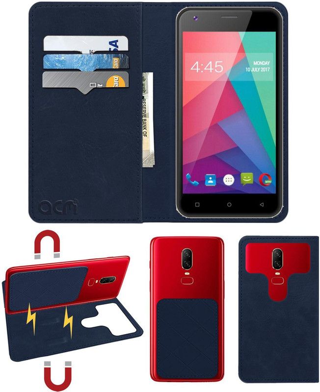 ACM Flip Cover for Swipe Konnect Power  (Blue, Cases with Holder, Pack of: 1)