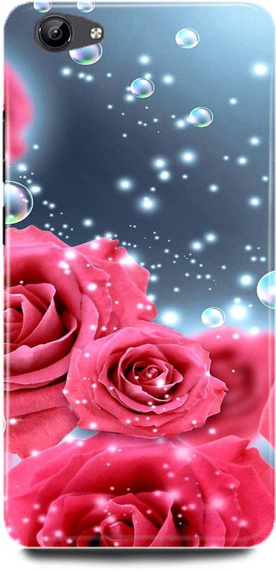 DIKRO Back Cover for vivo Y55S, 1610, PINK, ROSE, ROSES, FLOWER, FLOWERS, DROPS  (Multicolor, Hard Case, Pack of: 1)