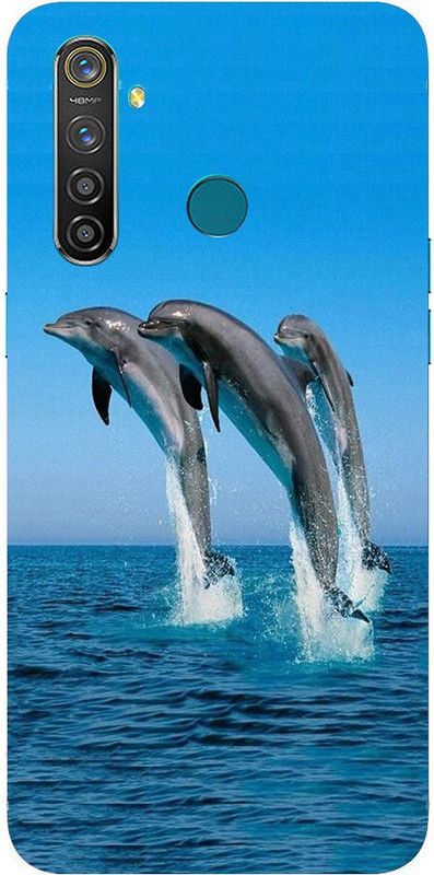 METOO Back Cover for Oppo Realme 5 Pro, Dolphine Design Printed Back Cover Print : 77  (Multicolor, Dual Protection, Silicon, Pack of: 1)