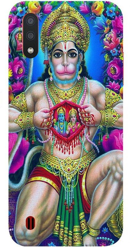 Skyhawk Back Cover for Samsung Galaxy M01 Lord Hanuman with Sita Ram  (Multicolor, Waterproof, Silicon, Pack of: 1)