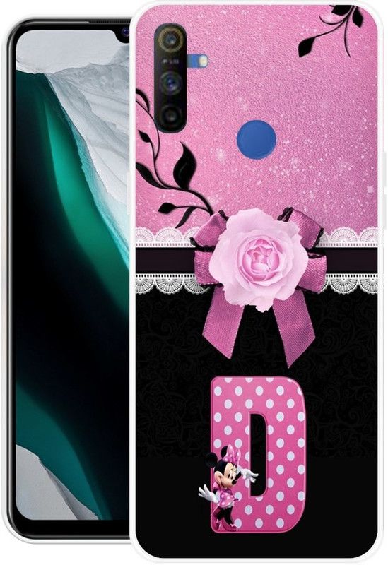 BLUEZAP Back Cover for Realme Narzo 10A  (Pink, Black, Grip Case, Silicon, Pack of: 1)