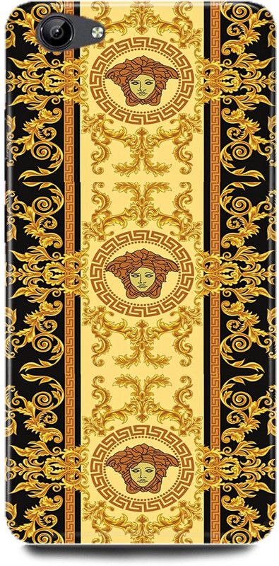 FRONK Back Cover for Vivo V5s, 1713, VERSACE, MEDUSA, PATTERN, LOGO, SIGN  (Yellow, Hard Case)