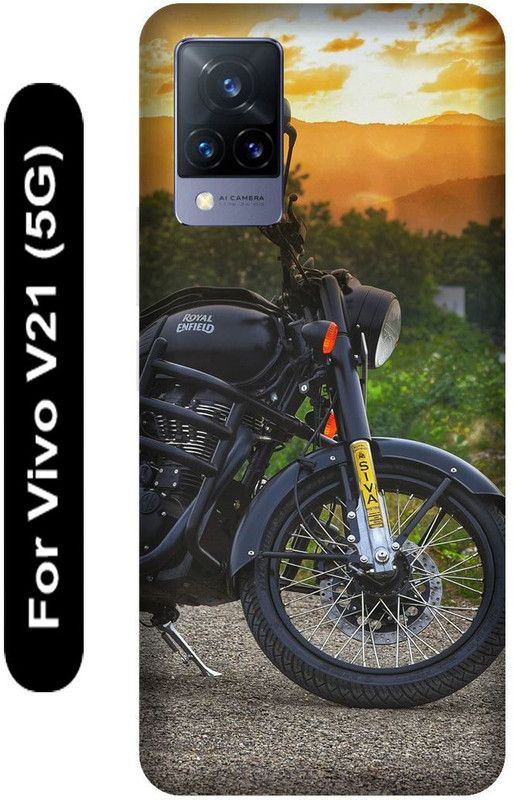 SSMORYA Back Cover for Vivo V21 5G, Royal Bike Printed  (Multicolor, Hard Case, Pack of: 1)