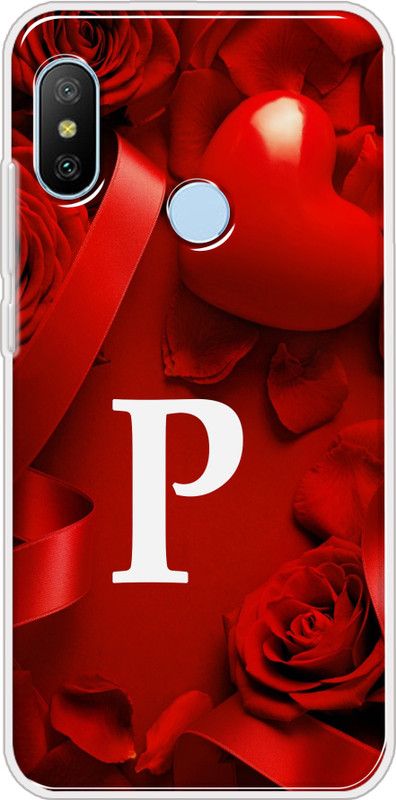 Hansviprint Back Cover for Mi Redmi 6 pro  (Red, Grip Case, Silicon, Pack of: 1)