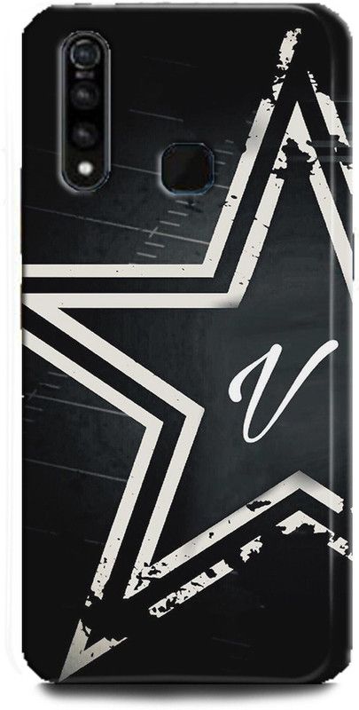 INDICRAFT Back Cover for Vivo Z1Pro, Vivo 1951, V letter, Printed  (Multicolor, Shock Proof, Pack of: 1)