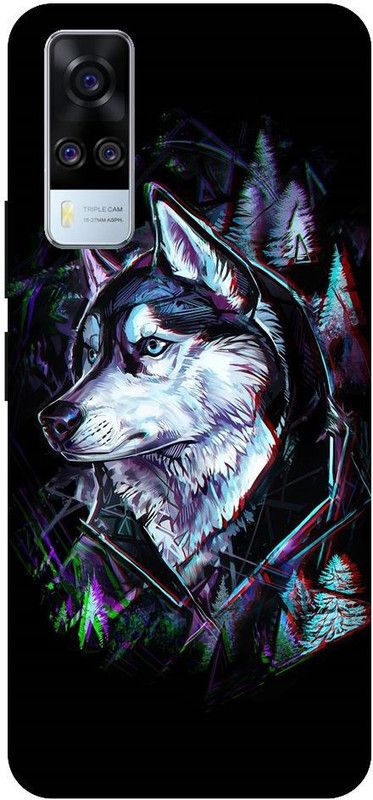 URCHIN Back Cover for Vivo Y51 wolf, Dark, Logo wolf, Animals  (Multicolor, Shock Proof, Pack of: 1)