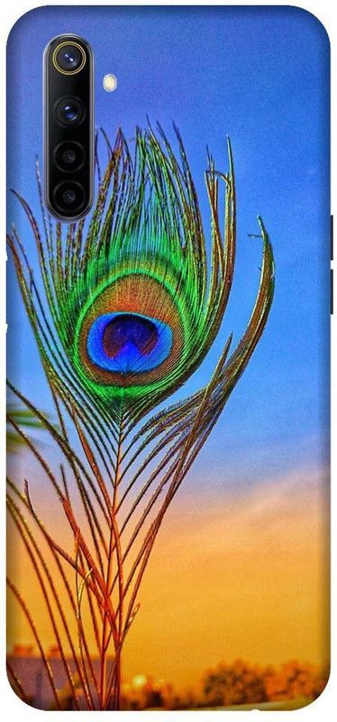 URCHIN Back Cover for Realme 6 proMorpankh, Krishna Morpankh, Peacock Feather  (Multicolor, Shock Proof, Pack of: 1)