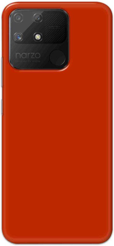 NDCOM Back Cover for Realme Narzo 50A Solid Red Printed  (Multicolor, Hard Case, Pack of: 1)