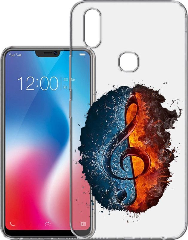 HANIRY Back Cover for Vivo V9 Pro / 1851 back cover / MUSIC SIGN / Designer / PNG_41  (Multicolor, Flexible, Silicon, Pack of: 1)