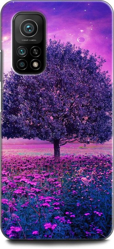 INDICRAFT Back Cover for Mi 10T FLOWERS, TREE, COLOURFUL NATURE  (Multicolor, Dual Protection, Pack of: 1)