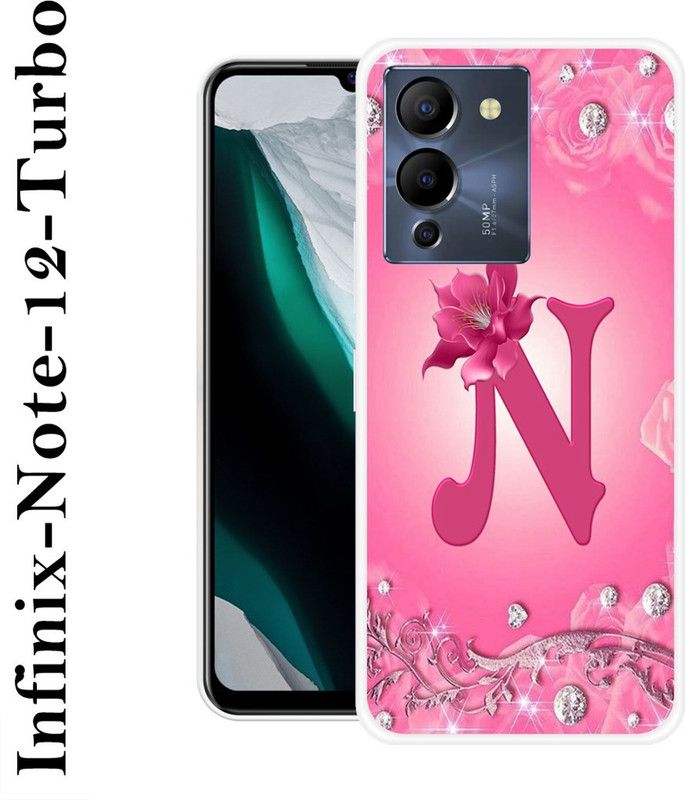 REALKING Back Cover for Infinix Note 12 Turbo  (Pink, White, Silicon)