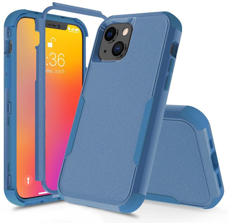 TURTLE Back Cover for Apple iPhone 13  (Blue, Dual Protection, Pack of: 1)