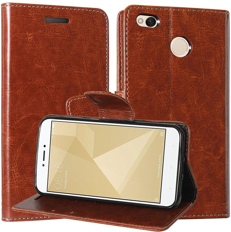 Rakulo Back Cover for Mi Redmi 4  (Brown, Dual Protection)