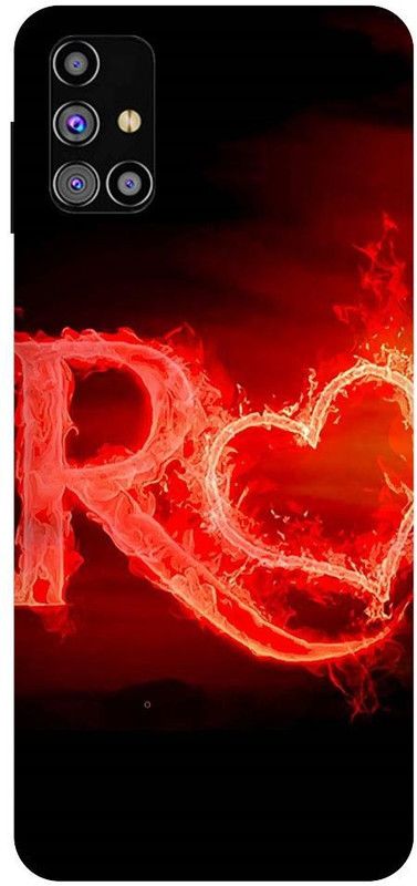 URCHIN Back Cover for Samsung M30s R, R Letter, Alphabet, Design, R Love  (Multicolor, Shock Proof, Pack of: 1)