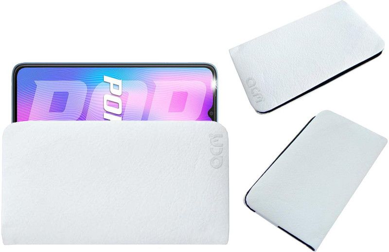 ACM Pouch for Tecno Pop 5 Lte  (White, Cases with Holder, Pack of: 1)