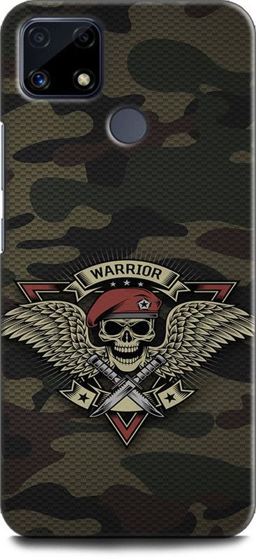 WallCraft Back Cover for Realme C25, RMX3193 ARMY, WARRIOR TEXTURE, UNIFORM, MILITARY, COMO, DRESS CODE  (Multicolor, Dual Protection, Pack of: 1)