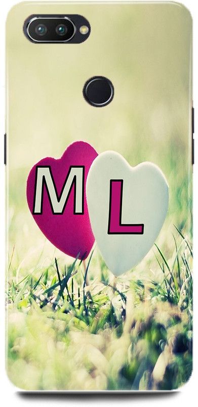 JUGGA Back Cover for OPPO F9, CPH1881, M LOVES L NAME,M NAME, L LETTER, ALPHABET,M LOVE L NAME  (Green, Hard Case, Pack of: 1)