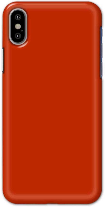 NDCOM Back Cover for iPhone X Solid Red Printed  (Multicolor, Hard Case, Pack of: 1)
