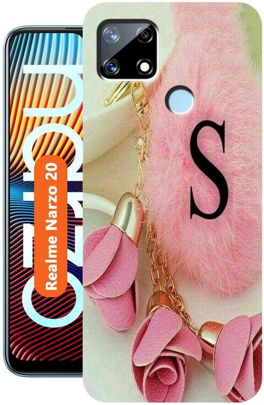 Rstyle Back Cover for Realme Narzo 20  (Pink, Beige, Dual Protection, Silicon, Pack of: 1)