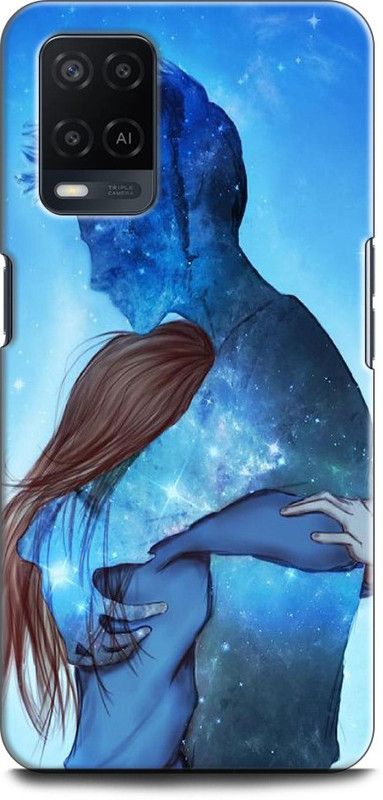 INDICRAFT Back Cover for OPPO A54, CPH2239 SWEET HUG, LOVE, GIRL AND BOY, COUPLES, TOGETHER  (Multicolor, Dual Protection, Pack of: 1)