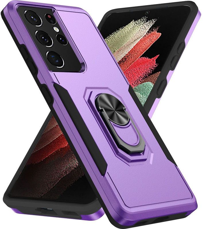 Cubix Back Cover for Samsung Galaxy S21 ULTRA  (Purple, Dual Protection, Pack of: 1)