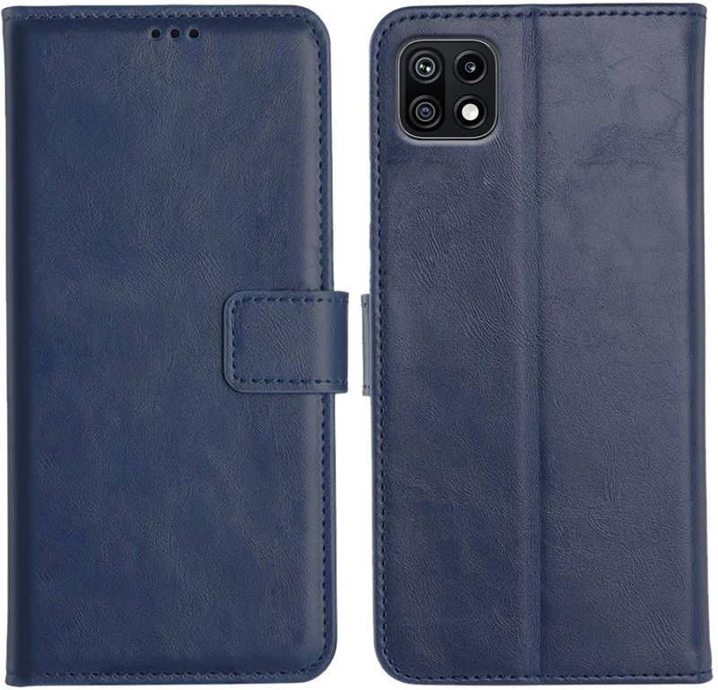 Orosky Flip Cover for Samsung Galaxy F42 5G  (Blue, Dual Protection)
