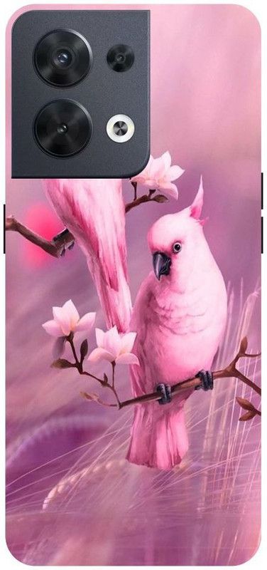 Wall Art Back Cover for OPPO RENO 8 (5G) Birds, Colorful, Natural Printed  (Multicolor, Dual Protection, Pack of: 1)