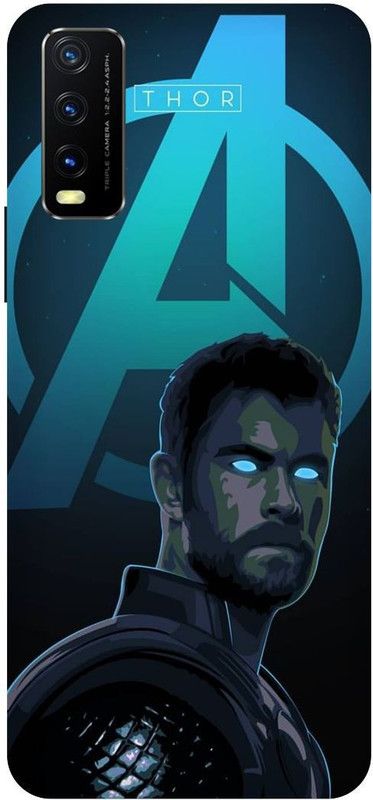 Bluvver Back Cover for Vivo Y12s, V2033, Printed Avenger Ironman Logo Mobile Back Cover  (Multicolor, Hard Case, Pack of: 1)