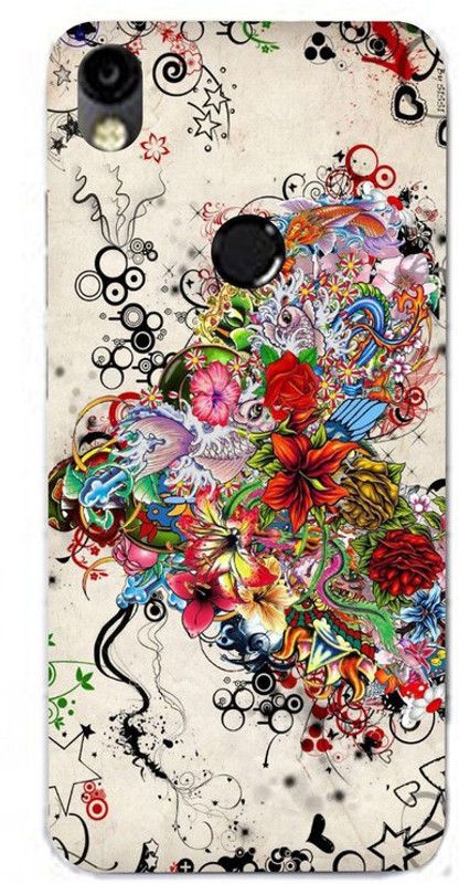 Golden Mask Back Cover for Sky Hawk Back Cover For Tecno Camon In5 Multicolor Flower  (Multicolor, Waterproof, Silicon, Pack of: 1)