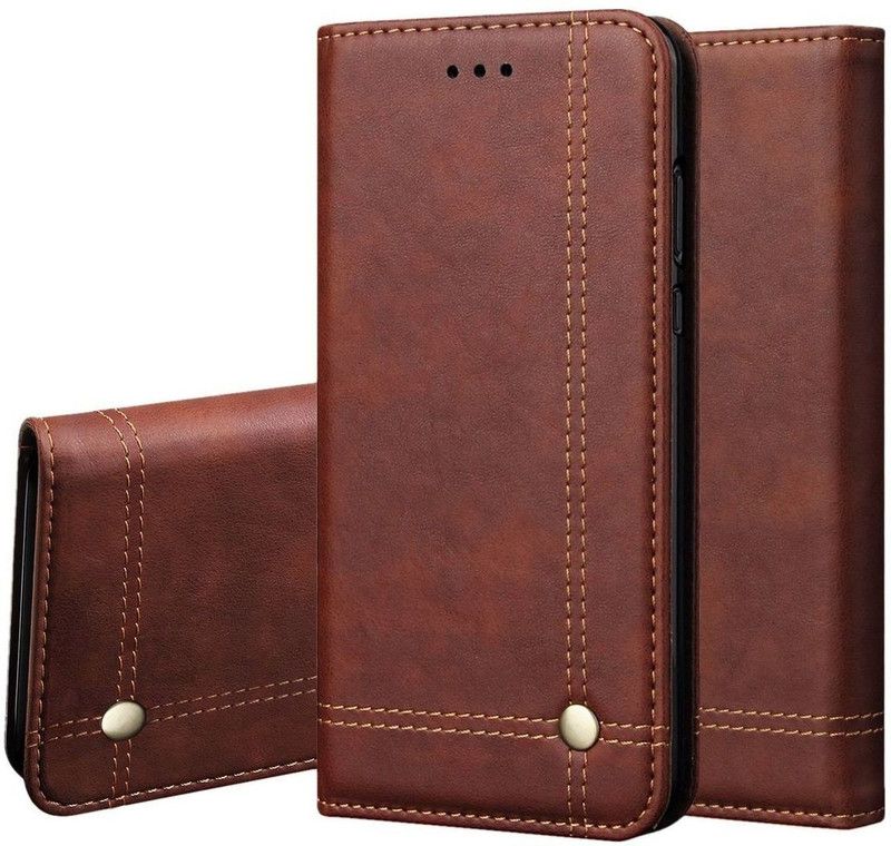 Bepak Wallet Case Cover for OPPO RENO  (Brown, Dual Protection, Pack of: 1)