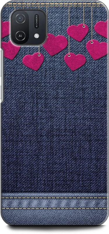 INDICRAFT Back Cover for OPPO A16e, CPH2421 JEANS, BLUE, ABSTRACT, TEXTURE, FABRIC  (Multicolor, Shock Proof, Pack of: 1)