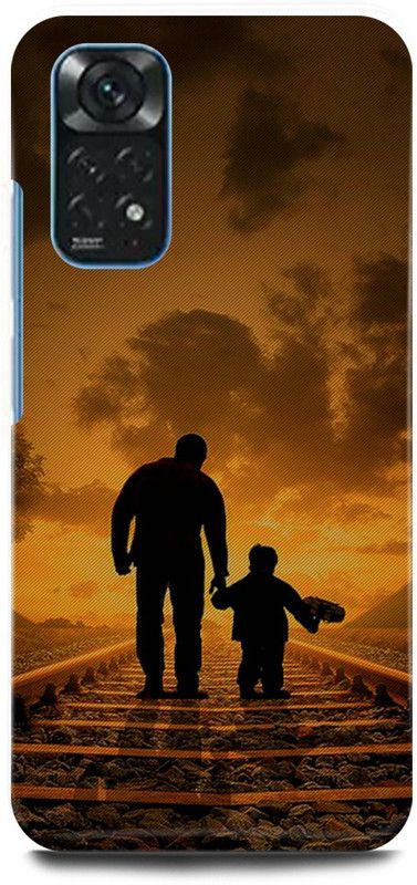 play fast Back Cover for Redmi Note 11S MOTHER, FATHER, MOM, DAD, LOVE  (Brown, Hard Case, Pack of: 1)