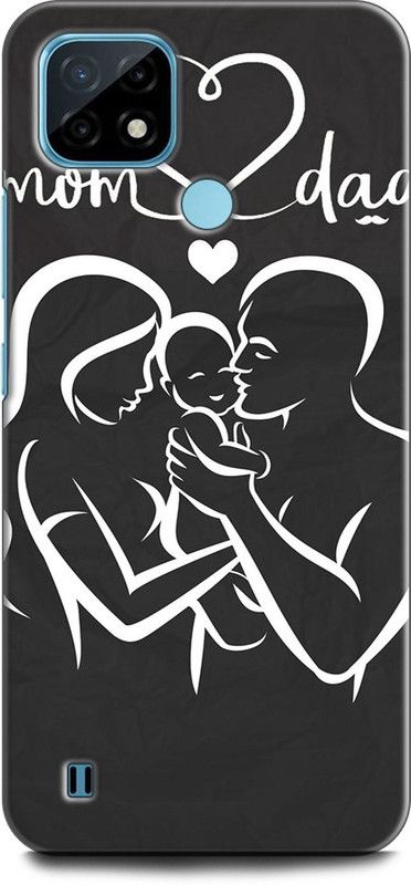 INDICRAFT Back Cover for Realme C21Y, RMX3261 MOM, DAD, MOTHER, MAA, FATHER, LIFE LINE MOM DAD  (Multicolor, Dual Protection, Pack of: 1)