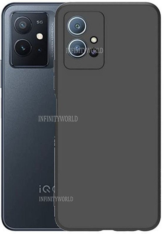 INFINITYWORLD Back Cover for IQOO Z6 5G  (Black, Shock Proof, Pack of: 1)