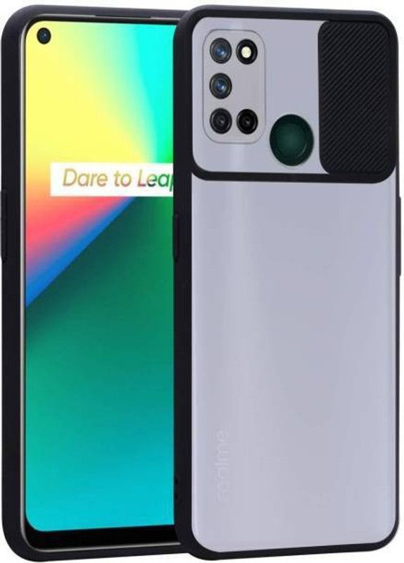 PSR ENTERPRISES Back Cover for REALME 7i  (Black)