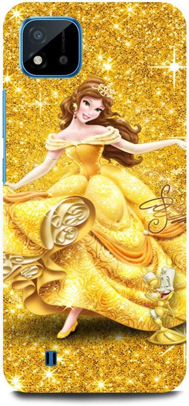 FRONK Back Cover for Realme C11 2021, RMX3231, GIRL, CUTE, GIRL, LOVELY, GIRL, ANIME, GOLDEN, LOVE  (Yellow, Hard Case, Pack of: 1)