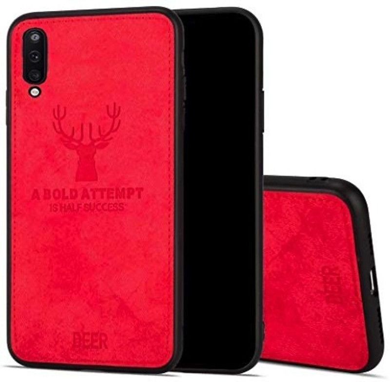 Searchingdude Back Cover for SAMSUNG GALAXY A70 Soft Fabric Case with Anti Slip Grip and Camera Protective Back Case  (Red, Dual Protection, Silicon, Pack of: 1)