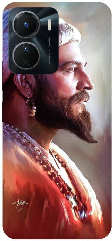 COVERJET Back Cover for VIVO Y16-CHATRAPATHI- SHIVAJI- MAHARAJ- MARATHA- KING  (Yellow, Hard Case, Pack of: 1)