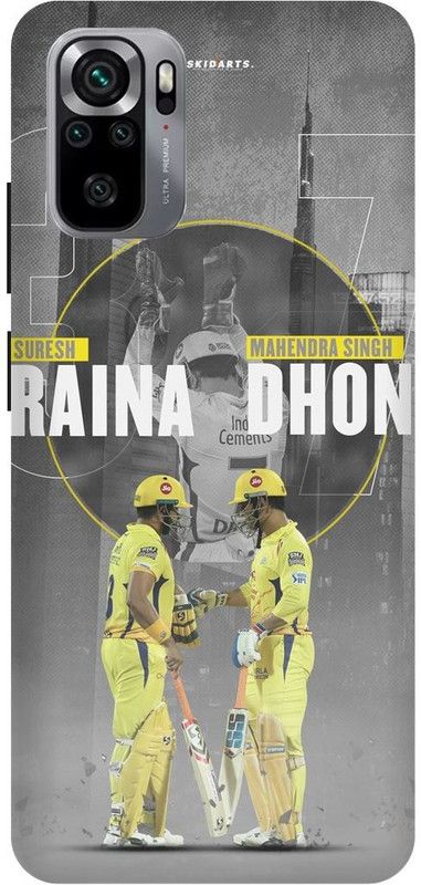 DIKRO Back Cover for REDMI Note 10S, MZB08PLIN, MAHENDRA, SINGH, DHONI, SURESH, RAINA, CSK, PLAYER  (Multicolor, Hard Case, Pack of: 1)