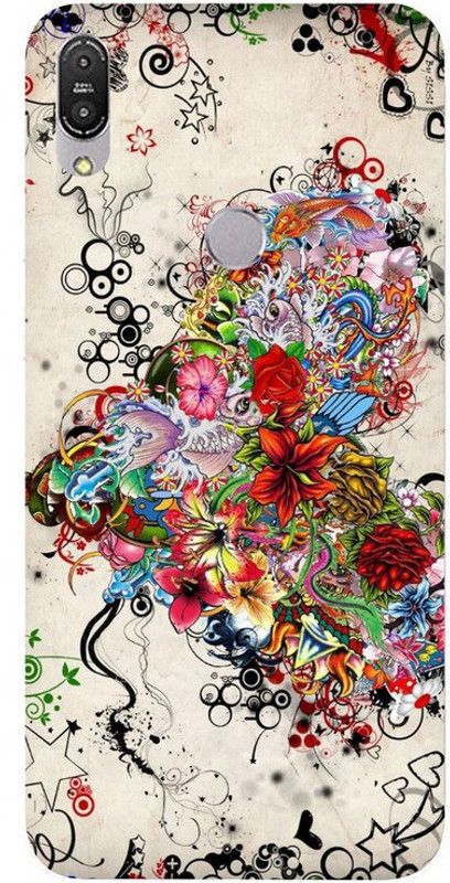 Skyhawk Back Cover for Asus Zenfone Max Pro M1 Multicolor Flower  (Multicolor, Waterproof, Silicon, Pack of: 1)