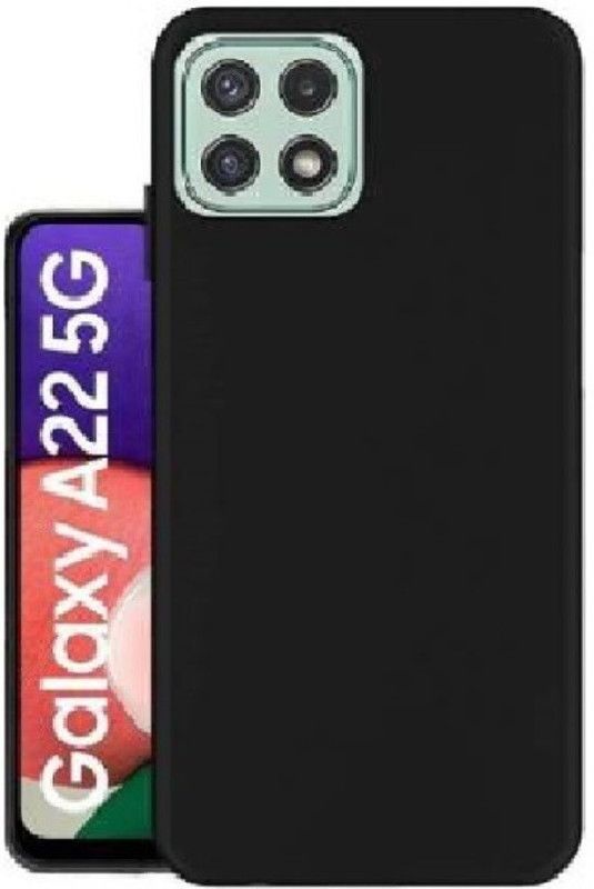 Sarju Back Cover for Samsung A22 5G, Matte Finish Back cover  (Black, Flexible, Pack of: 1)