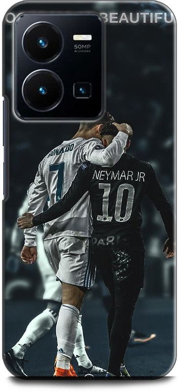 WallCraft Back Cover for Vivo Y35, V2205 RONALDO, NEYMAR, FOOTBALL IS BEAUTIFUL, SPORTS  (Multicolor, Dual Protection, Pack of: 1)