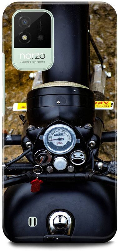 FUGGA Back Cover for realme Narzo 50i, ROYAL, ENFIELD, BIKE, LOVER, SPORTS, BIKE, BULLET, 350  (Black, Hard Case, Pack of: 1)