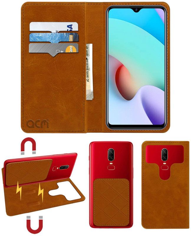 ACM Flip Cover for Ikall K450  (Gold, Cases with Holder, Pack of: 1)