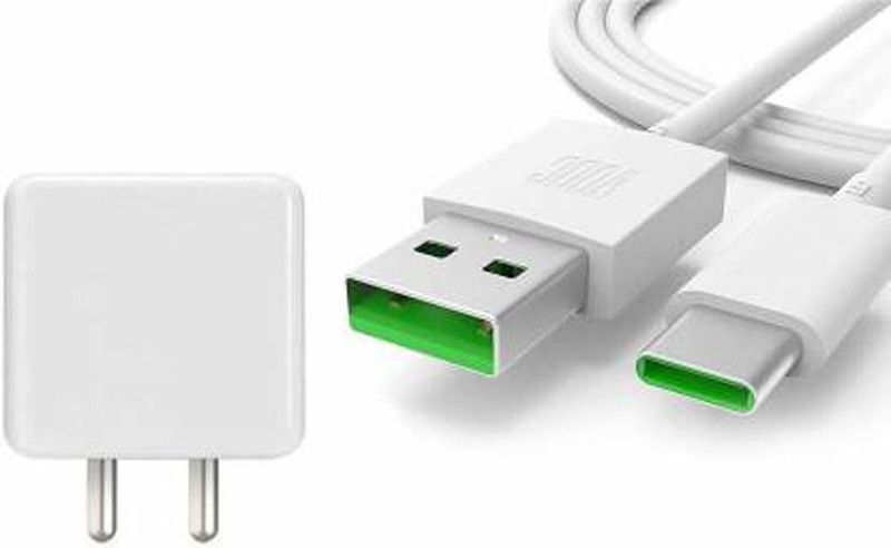 VOZC NA 4 A Mobile 30W/4A Flash Charger With Type C Flash Charging Cable Compatible for Reno/2/2Z/2F/Reno 10x Zoom/k3 Charger with Detachable Cable  (White, Cable Included)