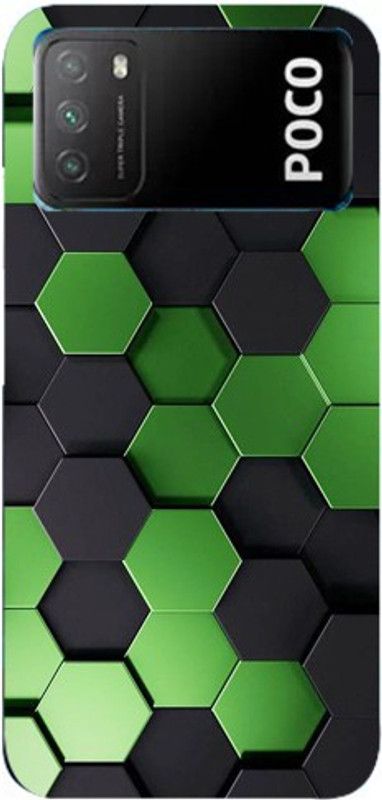 Fanny Back Cover for Poco M3.  (Black, Green, Hard Case)