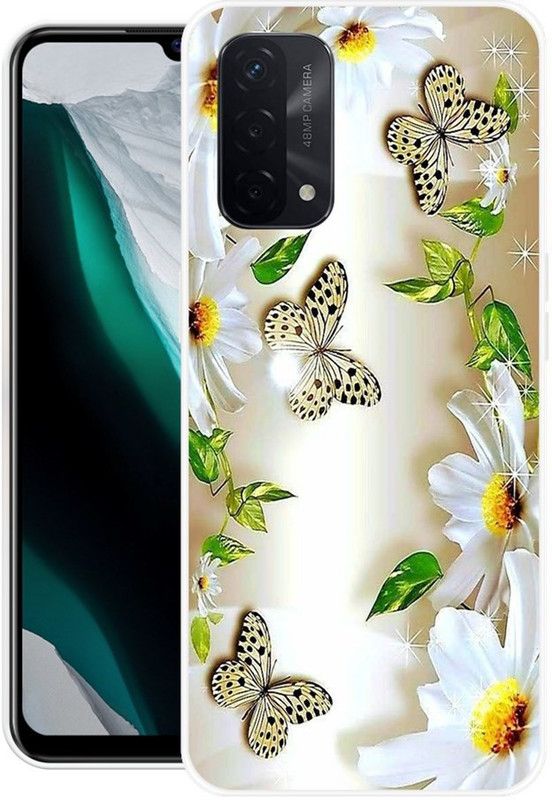 Krtagy Back Cover for Oppo A74 5G  (White, Dual Protection, Silicon, Pack of: 1)
