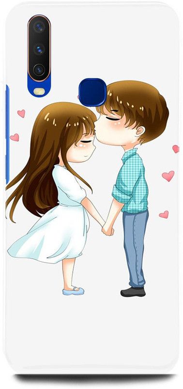JUGGA Back Cover for Vivo U10, 1916, CUTE, COUPLE, LOVELY, KISS, COUPLE, GIRL, BOY, LOVE  (White, Hard Case, Pack of: 1)