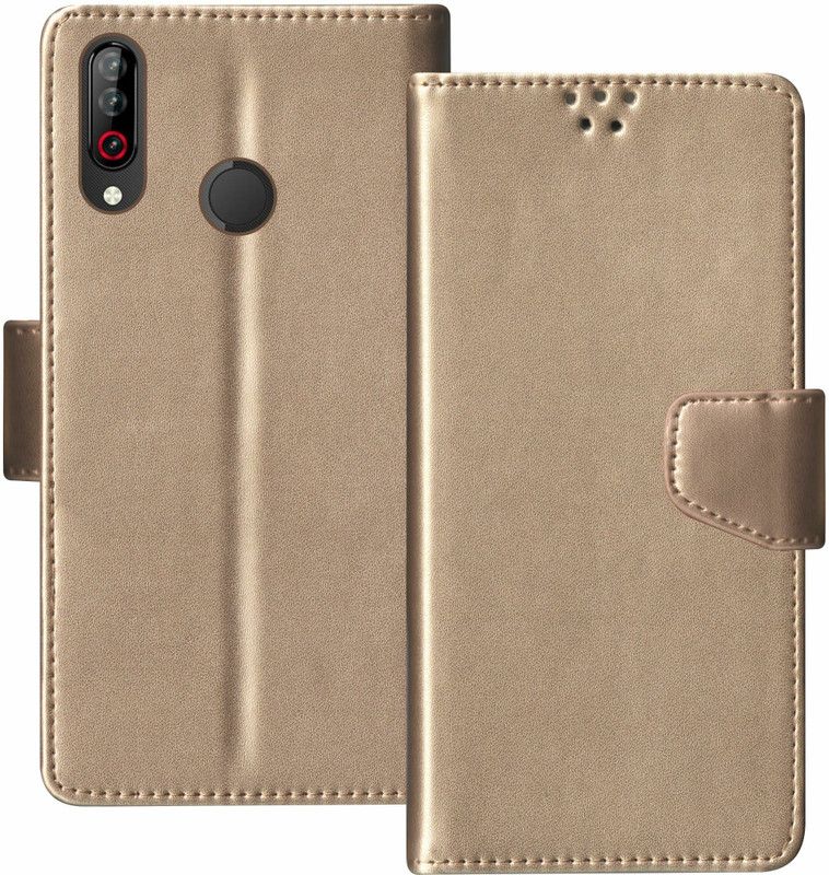 sales express Flip Cover for LG W30  (Gold, Shock Proof, Pack of: 1)